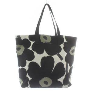 ハンドバッグ トート キャンバス ウニッコ柄 総柄 ロゴ 黒 ブラック 白 ホワイト /XZ GY18