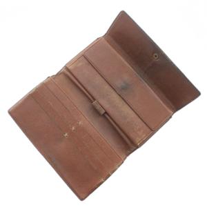 LOUIS VUITTON モノグラム 長財布 三つ折り PVC レザー 総柄 茶色 ブラウン /XZ GY18