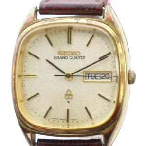 GRAND QUARTZ 4843-5100 腕時計 レザーベルト カレンダー付き