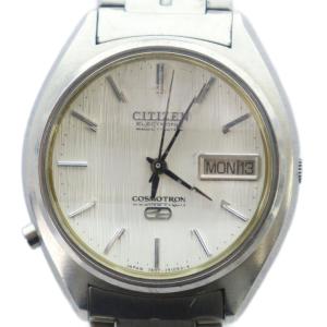 7803-790499 コスモトロン 腕時計 ウォッチ 自動巻き カットガラス カレンダー付き シルバー色