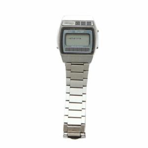 SEIKO ジャンク品 A628-5020 腕時計 ウォッチ ソーラー ロゴ デジタル シルバー色 GY18 /MQ