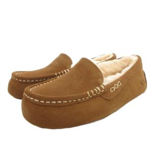 アンスレー モカシン スリッポン スエードレザー 23 茶 ブラウン サイドステッチ 1106878 /FF