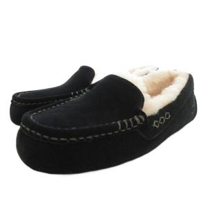 アンスレー モカシン スリッポン ムートン スエード 23cm 黒 ブラック 1106878 /FF GY18