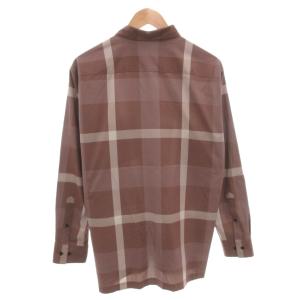 BLACK LABEL CRESTBRIDGE ワイシャツ ドレス チェック柄 長袖 L 茶 ブラウン /FF GY18