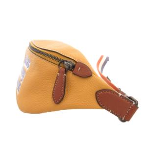 COACH ディスニーコラボ ボディバッグ ウエスト ショルダー レザー プリント 黄 イエロー C8509 /FF