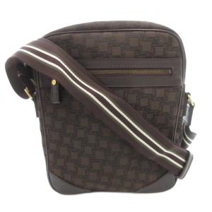 ショルダーバッグ クロスボディ キャンバス 茶 ブラウン 総柄 /FF GY18