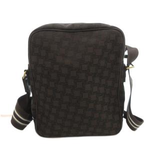 dunhill ショルダーバッグ クロスボディ キャンバス 茶 ブラウン 総柄 /FF GY18