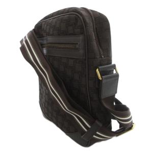 dunhill ショルダーバッグ クロスボディ キャンバス 茶 ブラウン 総柄 /FF GY18