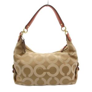 COACH ホーボーバッグ ショルダー オプアート ベージュ系 18653 /UO GY18