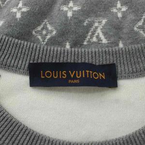 LOUIS VUITTON グラディエントモノグラム ニット プルオーバー L グレー RM211Q