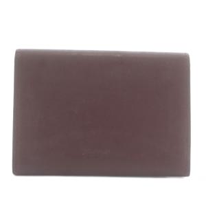 Cartier マストライン カードケース 名刺入れ レザー ロゴ ゴールド金具 ボルドー /XZ GY18