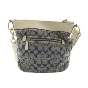 COACH 10403 ショルダーバッグ 斜めがけ キャンバス レザー シグネチャー ロゴ グレー GY18 /MQ