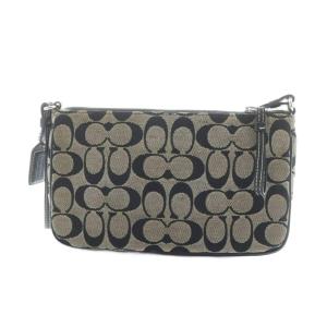 COACH 6338 ショルダーバッグ キャンバス レザー シグネチャー ロゴ 茶 ブラウン 黒 ブラック GY11