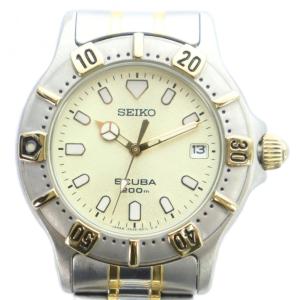 7N35-6010 SCUBA スキューバ 200m 腕時計 ウォッチ クォーツ デイト カレンダー付き