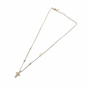 Christian Dior ネックレス クロス Dロゴ ゴールドカラー