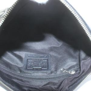 COACH ハンドバッグ キャンバス レザー ワンハンドル シグネチャー 総柄 グレー 黒 ブラック F13114