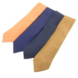 ネクタイ 4本セット まとめ 絹 シルク 総柄 マルチカラー /JS GY17