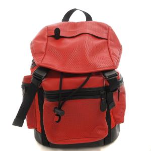 F72018 パーフォレイテッド バックパック リュックサック パンチングレザー ナイロン 切替 バイカラー