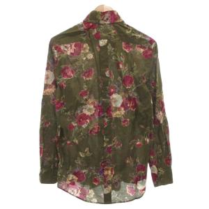 DOLCE&GABBANA シャツ カジュアル 40 カーキ 花柄 長袖 レギュラーカラー /FF GY18