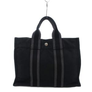 フールトゥPM トートバッグ コットン キャンバス ブラック系 /UO GY11