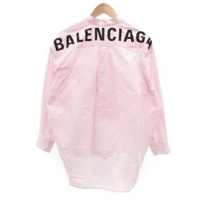 ボウタイ ロングシャツ ストライプ 32 ピンク