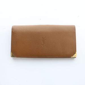 長財布 ウォレット レザー ゴールド金具 ロゴ 茶 ブラウン GY11 /MQ