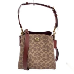 C3890 シグネチャー ハンドバッグ 2way ベージュ ブラウン