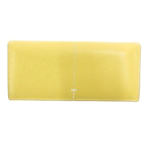 長財布 二つ折り レザー 小銭入れ ステッチ 黄 イエロー /JS GY18