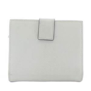 Salvatore Ferragamo 財布 二つ折り レザー ガンチーニ ゴールド金具 白 ホワイト /XZ GY11