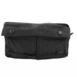 スモーキー SMOKY ボディバッグ ウエストポーチ ロゴ キャンバス ナイロン 黒 ブラック /GV