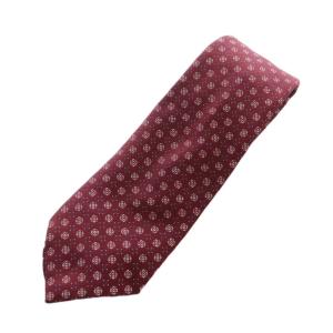 ネクタイ レギュラータイ 絹 シルク ロゴ 総柄 赤 レッド GY05 /MQ