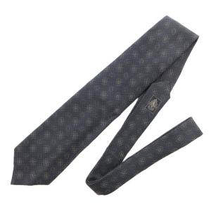 GUCCI 美品 ネクタイ 絹 シルク 黒 ブラック 白 ホワイト ドット柄 円形パターン /YJ GY18