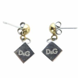 ピアス アクセサリー 両耳用 ロゴ スクエア ブロック シルバー色 GY11 /MQ
