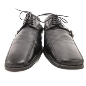 LOUIS VUITTON ダービーシューズ ビジネス ベルテッド レザー ダミエ 5.5 黒 ブラック /JS GY18
