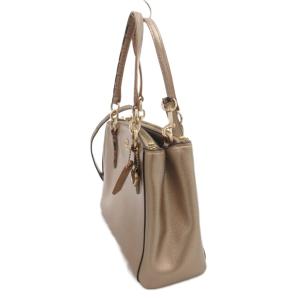 COACH ミニクリスティ ショルダーバッグ ハンドバッグ 2WAY 光沢 ベージュ F55515  /FF GY18