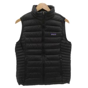 Women’s Down Sweater Vest ダウンベスト ロゴ 黒 ブラック M 84628 /FF