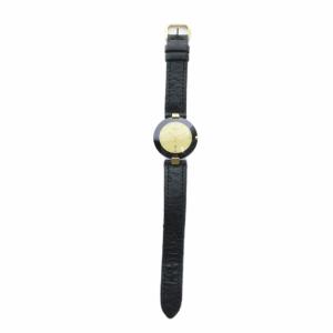 RADO 129.4075.4 腕時計 ウォッチ クォーツ レザーベルト デイト カレンダー付き 黒 金色 ブラック