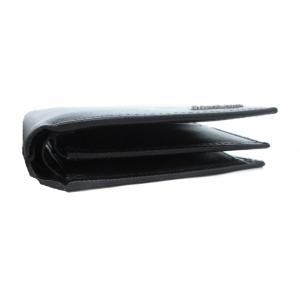 Calvin Klein 箱付き 二つ折り財布 コンパクトウォレット 小銭入れあり ロゴ レザー 黒 ブラック /GV GY13