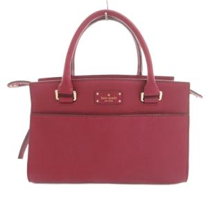 ハンドバッグ ショルダー 2WAY レザー ロゴ ボルドー /FF  GY13