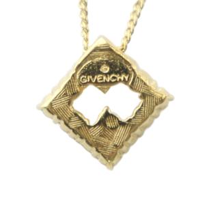 GIVENCHY ネックレス アクセサリー ペンダント ロゴ ラインストーン ゴールド色 GY18 /MQ