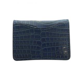 WILDSWANS コインケース クロコ レザー ネイビー