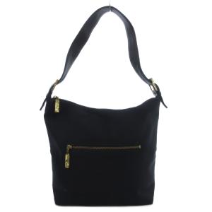 RALPH LAUREN ハンドバッグ ワンショルダー 肩掛け ナイロン レザー 黒 ブラック /GV GY18 AA