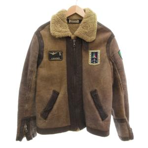 90s イタリア軍 B-3タイプ ムートン フライトジャケット 48 空軍 茶 ブラウン GY18 /TZ