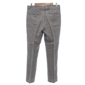 BRUNELLO CUCINELLI パンツ スラックス リネン混 44 チェック柄 テーパード /UO GY18