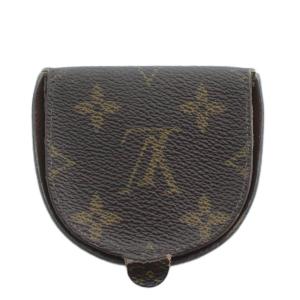 LOUIS VUITTON モノグラム ポルトモネ キュベット 小銭入れ コインケース 二つ折り PVC レザー 総柄 茶色 ブラウン
