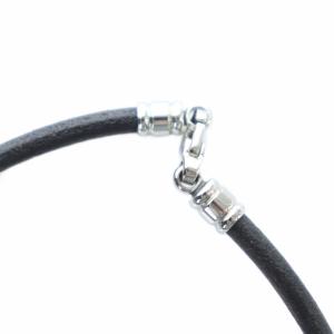 BVLGARI ネックレス アクセサリー ロゴ Silver925 黒 ブラック GY18 /MQ OH