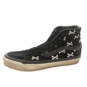 ×ダブルタップス WTAPS スニーカー シューズ ハイカット スエード 総柄 26 黒 ブラック /FF