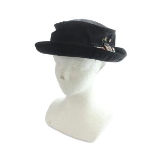 ハット 帽子 ナイロン ロゴ 3 黒 ブラック GY18 /MQ