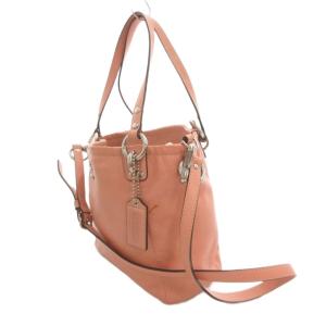 COACH ショルダーバッグ ハンド 2WAY レザー ロゴ ピンク /FF GY18