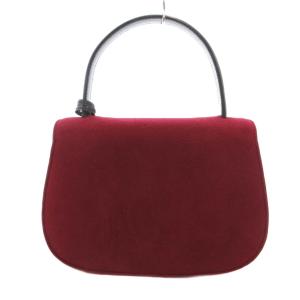 GUCCI ハンドバッグ フェルト ターンロック ワインレッド